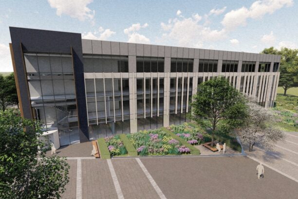 Artist impression of new office building